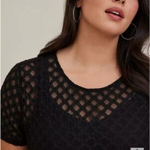 Torrid Black Lace Blouse